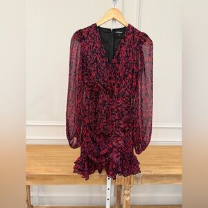 Express Red Sheath Dress with Bishop Sleeves NWT